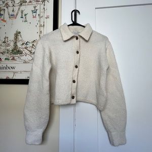 & other stories alpaca collared cardigan